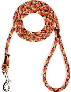 Atwood Rope进口代理批发 Atwood Rope MFG 编织狗牵引绳 3/8 英寸 5 英尺（火球）