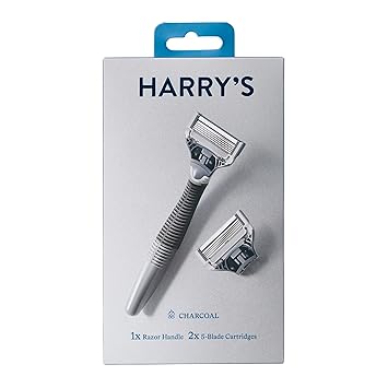 Harry's进口代理批发 哈利的木炭剃须刀手柄加 2 个刀片盒