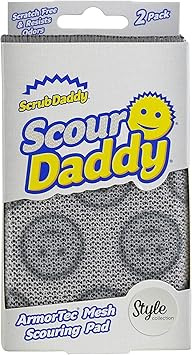 Scrub Daddy进口代理批发 Scrub Daddy Scour Daddy 风格，擦洗器防刮擦海绵，百洁垫，厨房洗碗海绵，洗碗盘洗涤器，清洁用品，洗碗海绵，2 件装