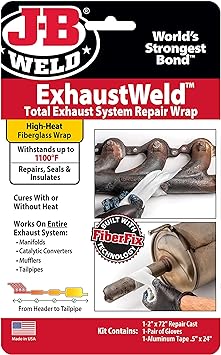 J-B Weld进口代理批发 JB Weld ExhaustWeld 2" x 72" 修复包裹，白色