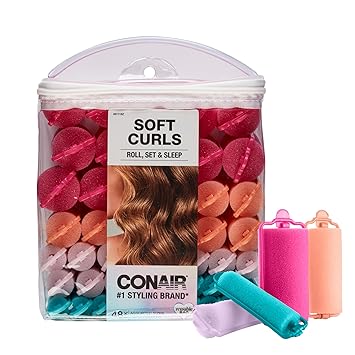 CONAIR进口代理批发 Conair 泡沫卷发器 - 48 支，多种颜色 - 无热卷发、过夜卷发、带储物盒的泡沫卷发器