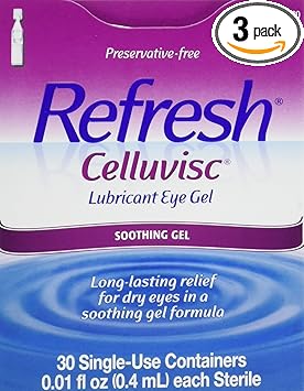 Refresh进口代理批发 Refresh Celluvisc 润滑剂眼部凝胶一次性容器 30 个（3 包）