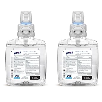 Purell进口代理批发 PURELL VF PLUS 洗手液凝胶，无香料，1200 毫升补充装，适用于 PURELL CS8 自动洗手液分配器（2 件装）7899-02