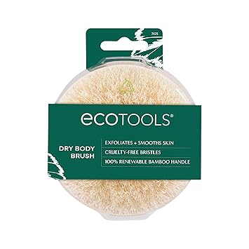 EcoTools进口代理批发 EcoTools 干身体刷，无残忍刷毛去角质和光滑皮肤，干刷可去除干燥皮肤，可能有助于改善循环和肤色，环保护肤工具，纯素，1 件