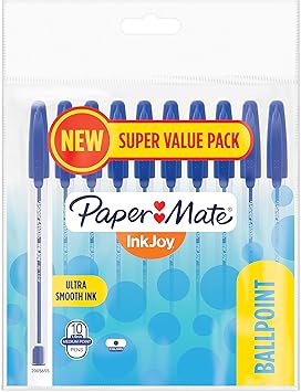 Paper Mate进口代理批发 Paper Mate 2005655 InkJoy 50ST 圆珠笔，中号（1.0 毫米），蓝色，10 支