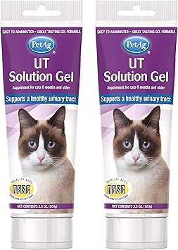 PetAg进口代理批发 Pet-Ag UT Solution 猫用凝胶补充剂 - 3.5 盎司，2 件装 - 支持 6 个月及以上猫的健康尿道