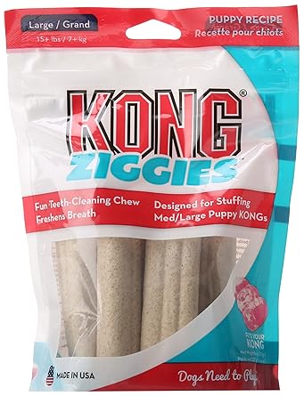 KONG进口代理批发 KONG Puppy Stuff'n Ziggies 大型犬零食，8 盎司