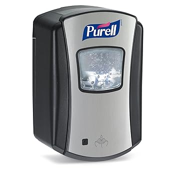 Purell进口代理批发 PURELL LTX-7 非接触式洗手液分配器，铬色/黑色，适用于 700 毫升 PURELL LTX-7 洗手液补充装（1 件装） - 1328-04