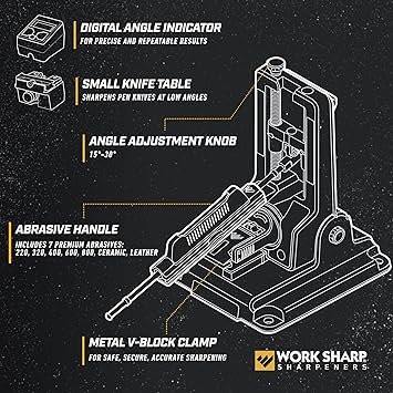 酷牌库|商品详情-WORK SHARP进口代理批发 Work Sharp 专业精密调节磨刀器工具，完整的角度可调磨刀系统