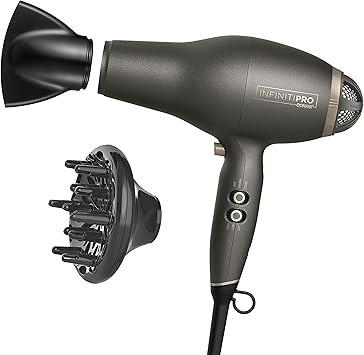 CONAIR进口代理批发 CONAIR FloMotion Pro 吹风机 INFINITIPRO |通过可调节气流个性化您的干燥体验 |包括扩散器和集中器