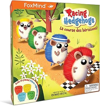 FoxMind进口代理批发 FoxMind Games：Racing Hedgehogs，Reiner Knizia 博士推出的一款家庭投注竞赛游戏，最多 5 名玩家，适合 6 岁及以上儿童。