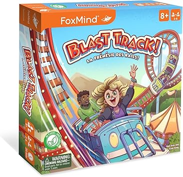 FoxMind进口代理批发 FoxMind：Blast Track - 瓷砖铺设棋盘游戏、轻型策略过山车建筑、家庭游戏之夜、儿童和成人 8 岁以上、2-6 名玩家、30 分钟