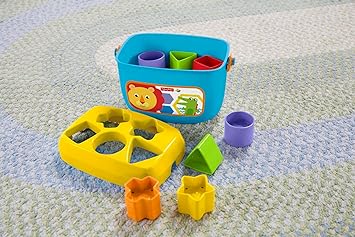 酷牌库|商品详情-Fisher-Price进口代理批发 Fisher-Price 婴儿首个堆叠玩具积木套装（10 种形状），适合 6 个月以上婴儿分类玩耍