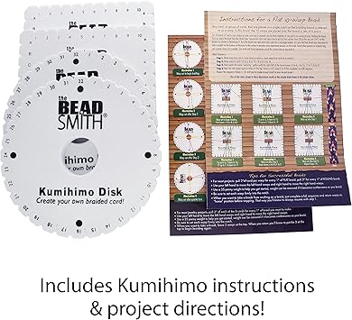 酷牌库|商品详情-The Beadsmith进口代理批发 The Beadsmith Kumihimo 4 件套组合 2 圆形和 2 方形 3/8 厚致密泡沫盘 6 英寸直径珠宝工具，适用于 Kumihimo 编织和花边设计