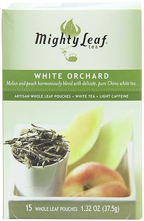 酷牌库|商品详情-Mighty Leaf进口代理批发 Mighty 叶茶，白果园，15 片整叶茶袋 1.32 盎司。 （3 件装）