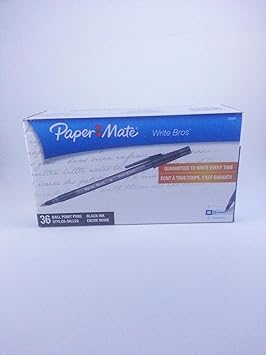 Paper Mate进口代理批发 36 支 Papermate Write Bros. 圆珠笔中号铂金大号