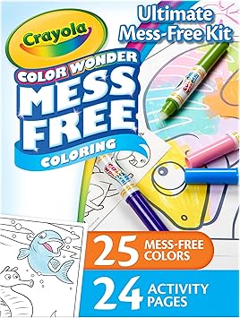 Crayola进口代理批发 Crayola Color Wonder 无乱着色套件（50 件以上）、无乱记号笔、无乱着色页、手提箱、儿童节日礼物