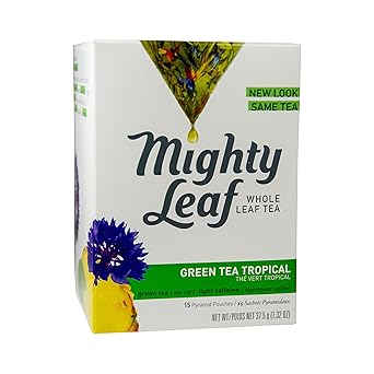 酷牌库|商品详情-Mighty Leaf进口代理批发 Mighty Leaf，热带绿茶，茶袋，15 克拉