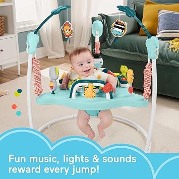 酷牌库|商品详情-Fisher-Price进口代理批发 Fisher-Price 婴儿摇椅多彩角落跳跳活动中心带音乐、灯光、声音和发育玩具