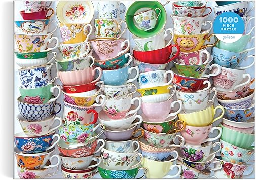 Galison进口代理批发 Galison Teacups Julie Seabrook Ream 1000 片拼图采用充满活力的茶杯摄政核心组合