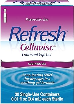 Refresh进口代理批发 REFRESH CELLUVISC 润滑剂眼部凝胶一次性容器 30 件（2 件装）