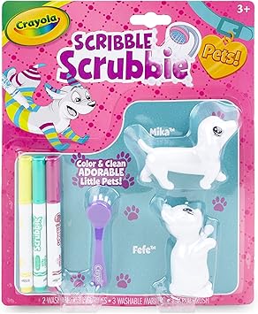 Crayola进口代理批发 Crayola Scribble Scrubbie 宠物、狗和猫、儿童玩具、送给女孩和男孩的礼物，适合 3、4、5、6 岁