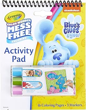 Crayola进口代理批发 Crayola Blues Clues Color Wonder 活动垫，无杂乱着色，儿童礼物