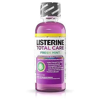 Listerine进口代理批发 李施德林 Total Care 防蛀漱口水，新鲜薄荷，3.2 盎司（24 件装）