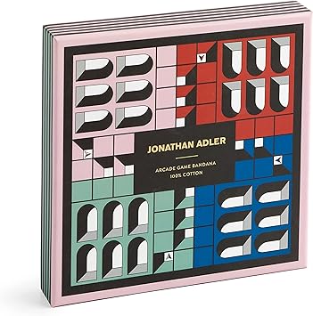 Galison进口代理批发 Galison Jonathan Adler Arcade 经典头巾游戏来自 Galison - 采用别致印花棉质头巾游戏板，包括 16 个木制游戏块、2 个骰子、1 个棉质抽绳袋和说明书