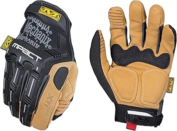 Mechanix Wear进口代理批发 Mechanix Wear：Material4X M-Pact 合成皮革工作手套、具有冲击保护和振动吸收功能的安全手套、耐磨、男士工作手套（棕色、XL 号）