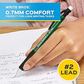 酷牌库|商品详情-Paper Mate进口代理批发 Paper Mate 自动铅笔，Write Bros. Comfort #2 铅笔，握感舒适，非常适合长时间书写任务，0.7 毫米，12 支