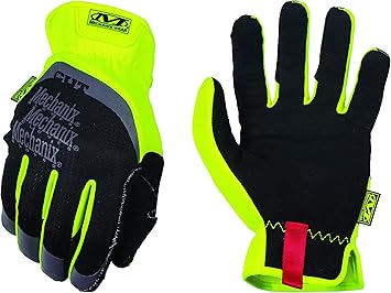 Mechanix Wear进口代理批发 Mechanix Wear：FastFit E5 工作手套（XX 大号，黑色/荧光黄）