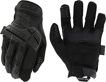 Mechanix Wear进口代理批发 Mechanix Wear：安全贴合的 M-Pact Covert 战术手套、男士触摸屏安全手套、具有冲击保护和减震功能的工作手套（黑色，加大号）