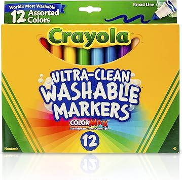 Crayola进口代理批发 Crayola 超干净记号笔 12 支