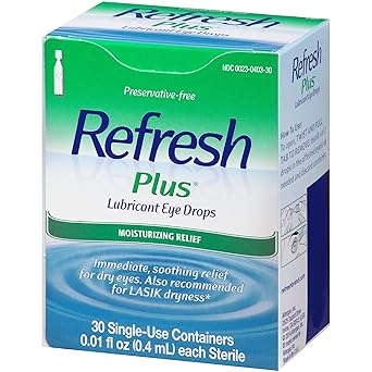 Refresh进口代理批发 Refresh Plus 润滑剂滴眼液，30 支装