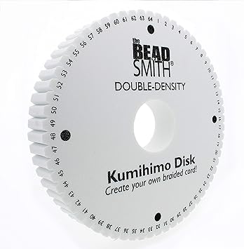 酷牌库|商品详情-The Beadsmith进口代理批发 Beadsmith 圆形 Kumihimo 盘，直径 6 英寸，0.75（20 毫米）厚双致密泡沫，64 个编号槽，用于编织的珠宝工具