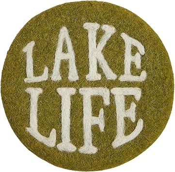 Mud Pie进口代理批发 泥派 Lake Life 毛毡羊毛三脚架； 8" 直径