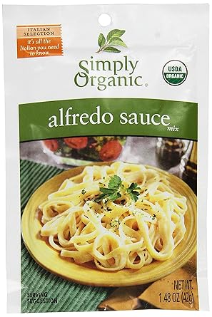 Simply Organic进口代理批发 Simply Organic Alfredo 调味料混合物 - 盒装 12-1.48 盎司。