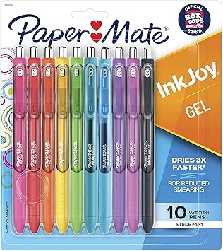 Paper Mate进口代理批发 中性笔 InkJoy 笔，中号，什锦，10 支