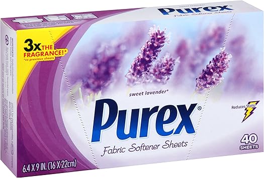 Purex进口代理批发 Purex 织物软化干燥片，甜薰衣草色，40 片