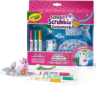 Crayola进口代理批发 Crayola Scribble Scrubbie 美人鱼服装玩具套装，儿童玩具，礼物