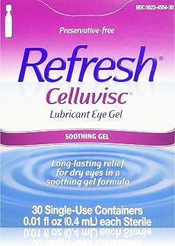 Refresh进口代理批发 Refresh Celluvisc 润滑剂眼部凝胶一次性容器 30 个