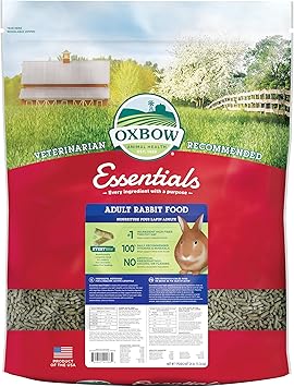 Oxbow进口代理批发 Oxbow Essentials 成人兔子食品 - 所有天然成人兔子颗粒 - 25 磅。