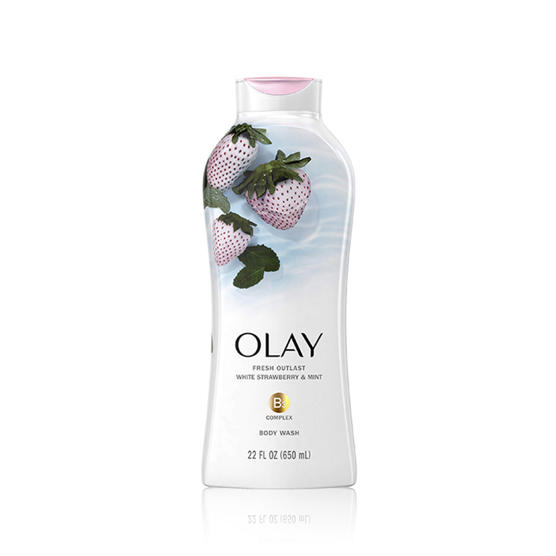 酷牌库|商品详情-进口代理批发Olay Body Wash玉兰油白草莓薄荷/椰子油/海盐/牛油果沐浴露650ml