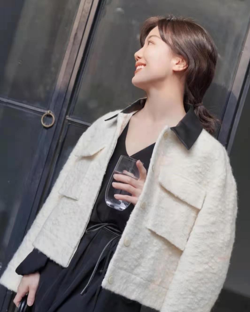 进口代理批发现货 THEORY 女装 羊毛实用短款夹克 外套时尚K1101104