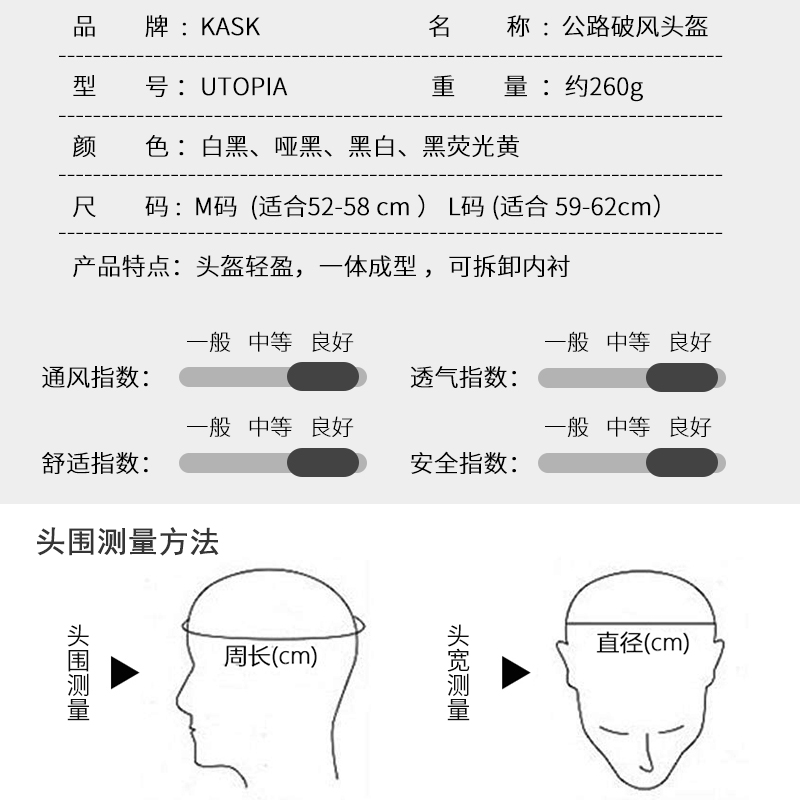 酷牌库|商品详情-进口代理批发意大利 KASK 乌托邦UTOPIA公路自行车环法骑行头盔装备破风安全帽