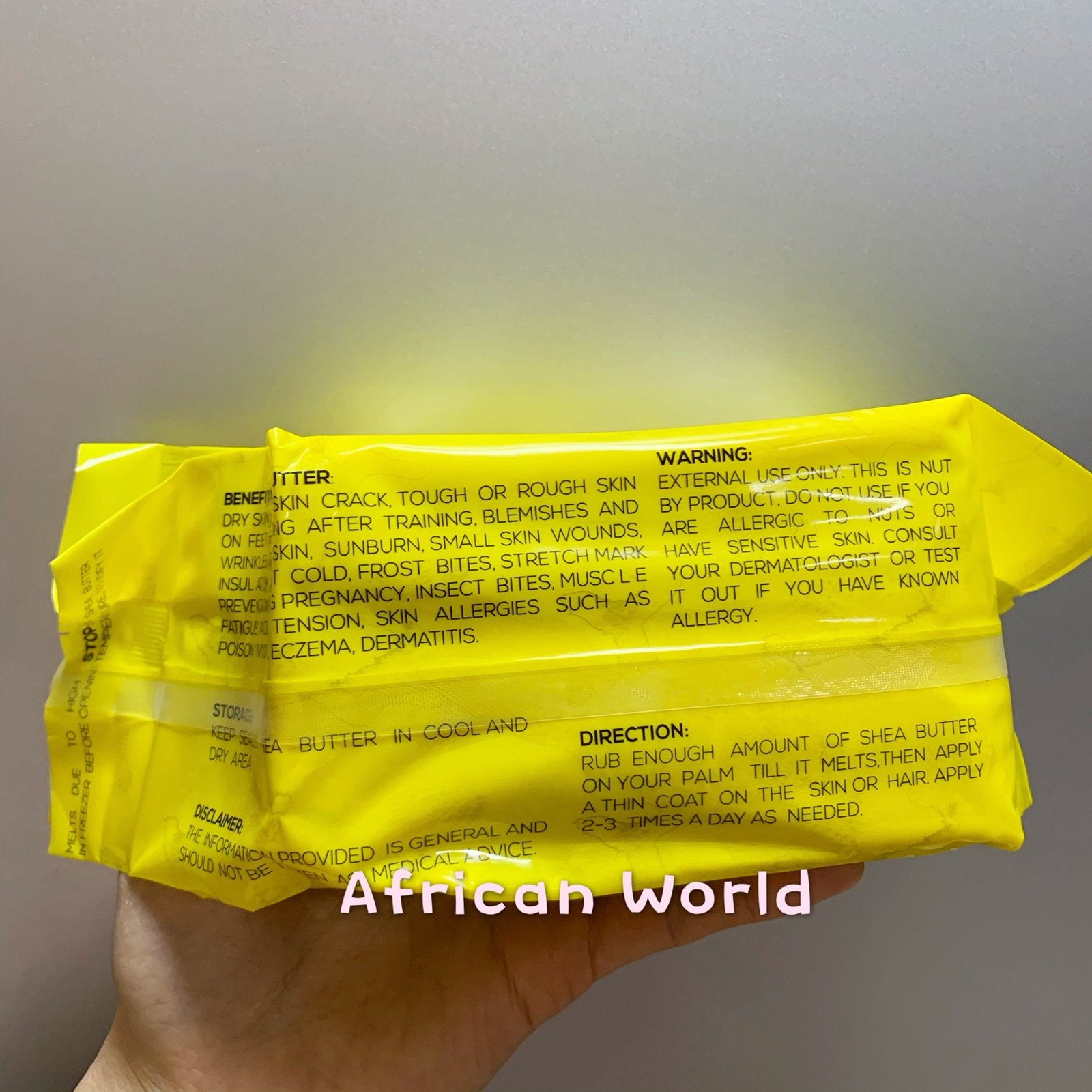 酷牌库|商品详情-进口代理批发Smell good非洲加纳金黄色乳木果油Raw African Shea Butter450g