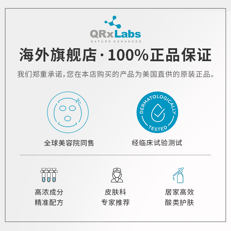 酷牌库|商品详情-进口代理批发旗舰发~QRxLabs 15%复合果酸焕肤精华 30ml 调理角质祛闭口