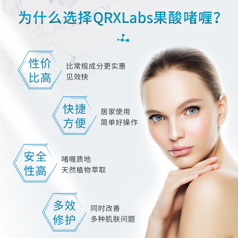 进口代理批发旗舰发~QRxLabs 50%高浓度果酸高阶焕彩新肤ㄠ 刷酸精华