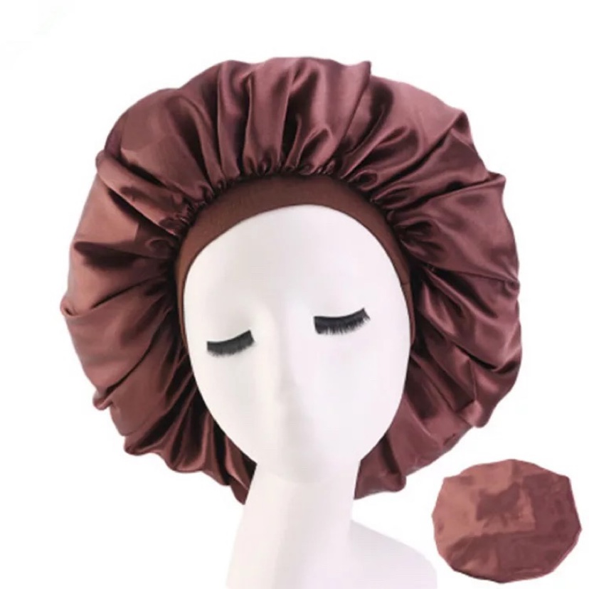 进口代理批发Big Size Satin Bonnet Sleep Night Cap Head睡帽头套浴帽发包